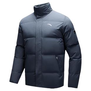 安踏面包羽绒服男款四防短款立领羽绒外套冬季新款保暖鸭绒棉服男