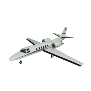 Dynam迪乐美Cessna550 V3 双12叶64涵道固定翼航模客机像真机