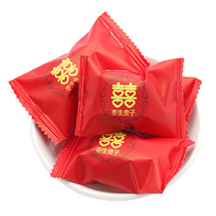 优红阿胶喜枣生贵子结婚庆喜糖果红枣蜜枣子糖零食批发5斤整袋