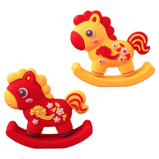 2026网红新年可爱马宝宝蛋糕装饰摆件马年跨年福马烘焙装扮插件