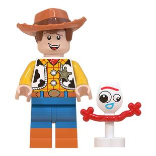 新品巴斯光年胡迪三眼怪卡通儿童拼装积木人仔场景摆设玩具相框