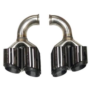 11新25保时捷E3卡宴尾喉三层四出改装老改新混动排气管尾饰管电镀