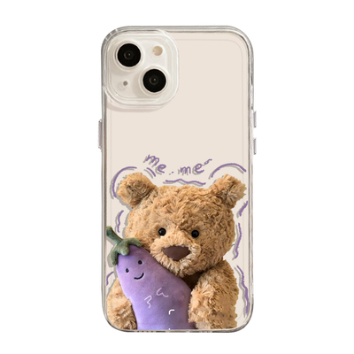 巴塞罗熊jellycat茄子透明手机壳