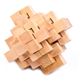 枷锁酒桶锁鱼雷锁心锁柳叶锁 木制孔明鲁班锁 学校科学馆创意礼物