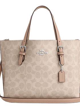 COACH/蔻驰女包mollie25 老花通勤时尚单肩斜挎手提包托特包CV965