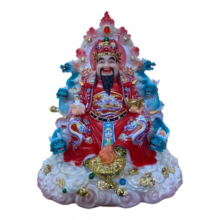 沈万三财神爷九龙神像文财神柴荣比干范蠡坐如意元宝摆件道爷新款