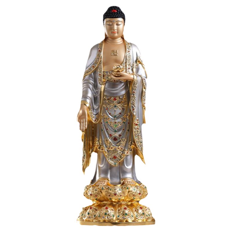台湾手工西方三圣大势至观音佛像