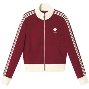 ToyzY【王冰冰同款】安可拉红卫衣外套女+条纹弹力松紧腰直筒女裤