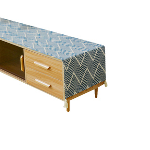 日式电视柜桌布棉麻北欧风格鞋柜防尘盖布简约现代茶几长方形桌垫