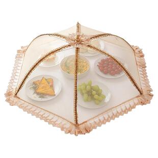 饭菜罩可折叠新款食物罩防尘餐桌家用遮菜盖伞厨房长方形防蚊新型