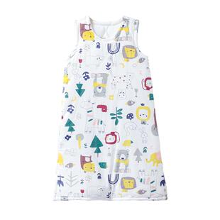 婴儿睡袋春秋冬季薄款儿童宝宝纯棉背心式中大童无袖防踢被子神器