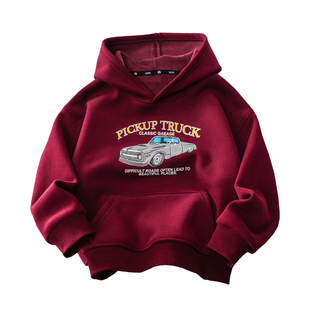 男女童加绒卫衣2025秋冬季新款儿童加厚连帽上衣中大童保暖帽衫