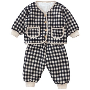 宝宝冬装棉服套装一岁女男棉衣小童加厚冬季婴儿衣服洋气9六个月6