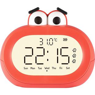 充电式小夜灯带时间闹钟喂奶哺乳卧室睡眠护眼婴儿童男孩床头晚上