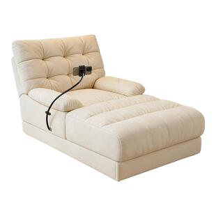 帕沙曼电动沙发床单人小户型客厅简约伸缩两用沙发椅猫抓布贵妃椅