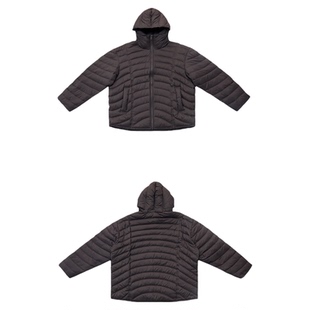 日单Fppev 轻量化龟背排骨羽绒服连帽户外保暖城市通勤外套暗黑