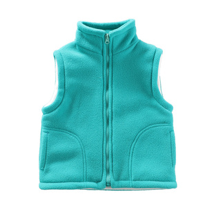 儿童马甲冬季加厚外穿男女孩春秋款摇粒绒背心幼儿园服定制印logo