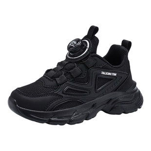 汤姆猫童鞋儿童黑色运动鞋2026春秋新款网面透气男童鞋女童老爹鞋