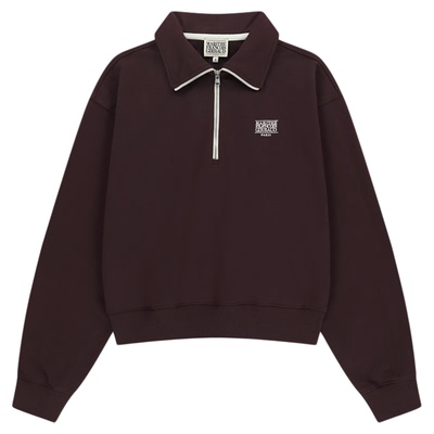 MARITHE女士链条绣半拉链卫衣