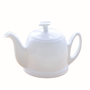 唐山纯白家用骨瓷茶壶大小号轻奢高档办公大容量陶瓷咖啡壶冷水壶