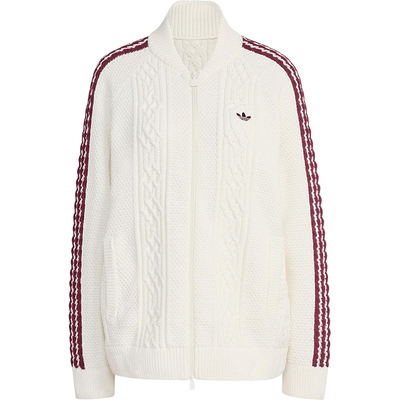 Adidas/阿迪达斯正品三叶草女士休闲针织立领运动宽松外套KS7804
