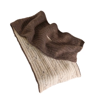 高端双面山羊绒围巾男士2025新款冬季加厚穿插式围脖护颈针织脖套