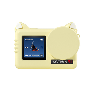 适用于大疆action4保护套新款Osmo Action 5 Pro运动相机YS多巴胺可爱猫咪硅胶保护壳开模定制防摔摄像机配件