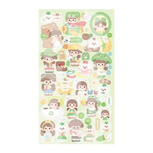 小麻薯咕卡贴纸手帐贴纸全套可爱女孩素材diy咕咔装饰少女心贴画