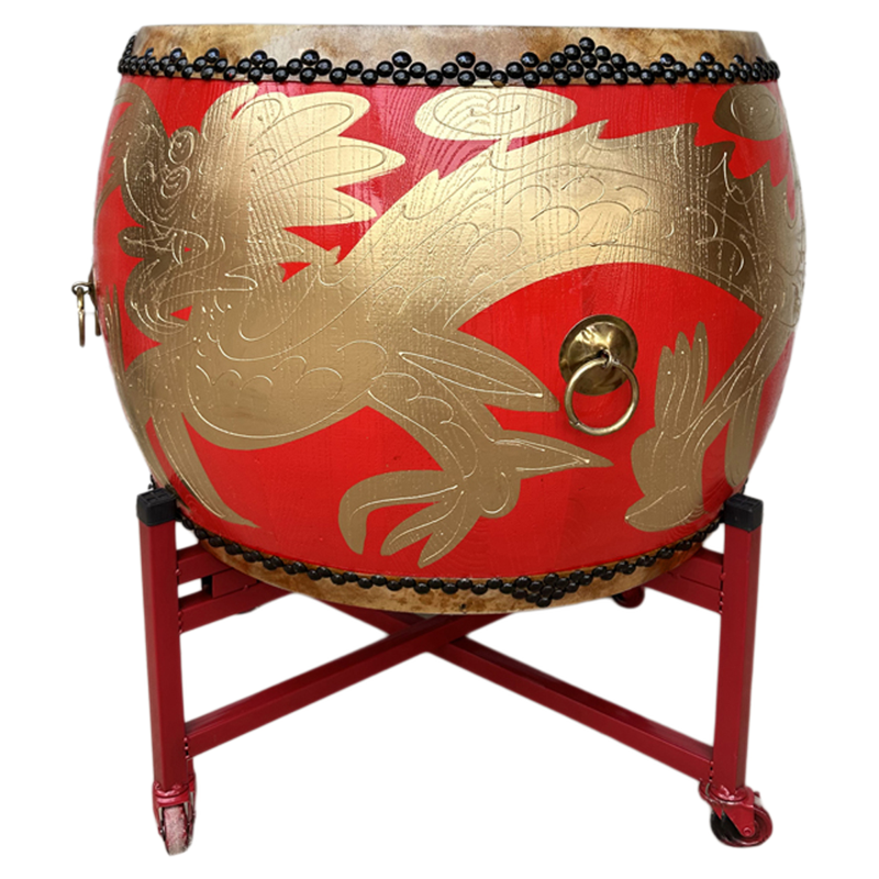 正宗黃牛皮大鼓椿木威風(fēng)鑼鼓堂鼓成人演出真牛皮中國(guó)紅龍鼓戰(zhàn)鼓