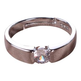 简约情侣款结婚戒指仿真一对婚礼现场用婚戒对戒活口可调节假钻戒