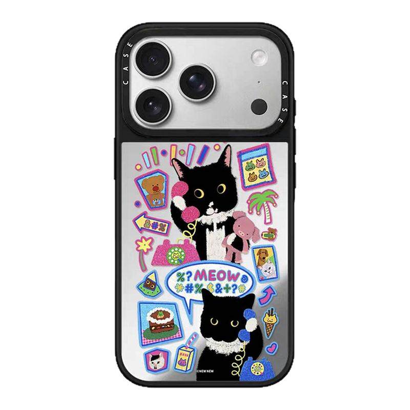 CASETiFiY联名Lin小猫电话粥冷战适用18苹果iPhone16pro/17ProMax/15手机壳14磁吸13超可爱华强北平替潮壳女