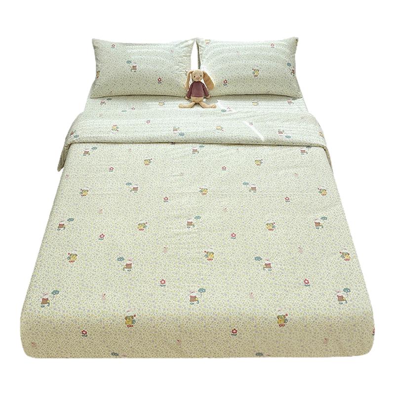 兔菲菲纯棉卡通碎花床单单件学生宿舍全棉双人床被单可配三四件套