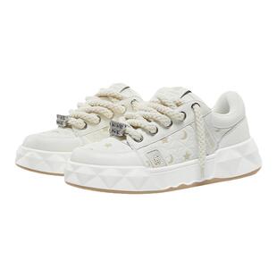 DIAMONDDESTINY星月色钻石面包鞋运动休闲板鞋男女士2024新款