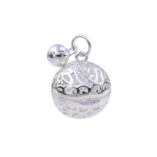 S925纯银花千骨同款铃铛挂坠 可打开宫铃香囊球吊坠 手链项链配件