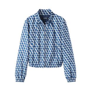 颜域格子短款外套女士2026春季新款女装休闲百搭宽松时尚气质夹克