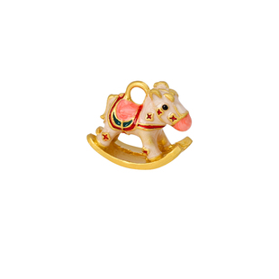 精致多巴胺色摇摇木马吊坠生肖马挂件DIY手链手绳锁骨链项链配件