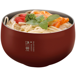 德国kunzhan不锈钢碗创意单个性家用宿舍学生大号儿童吃饭汤碗小