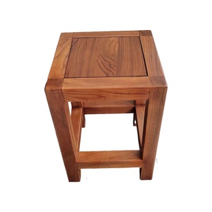 老榆木方凳全实木卯榫原生态茶桌凳书桌凳餐凳可叠放现代中式仿古