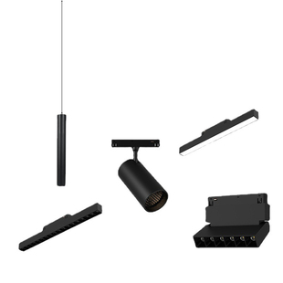 智能15mm极窄磁吸轨道灯明暗装无边框嵌入式LED线条灯客厅无主灯