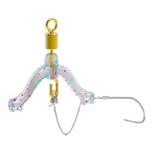 快挂免绑线新型防缠子线夹八字环弹簧卸力硅胶子线分叉线器缠绕豆