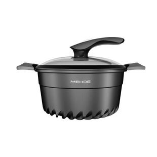 麦饭石微压汤锅不粘锅家用电磁炉燃气灶双耳炖锅煲汤锅蒸煮锅