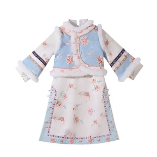 女童清朝格格服秋冬加厚儿童汉服清代古装宫廷风唐装满族民族服装