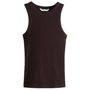 HM女装背心春季时尚简约圆领修身显瘦短款吊带1270854