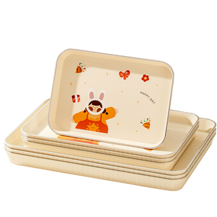 原创个人专用托盘长方形高级感家用餐盘一人食点心盘新款漂亮盘子