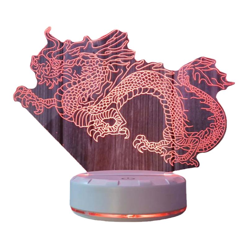 创意龙3d小夜灯个性装饰台灯