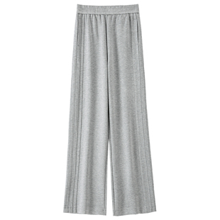 BANANA BABY2026年春季新款垂感针织卫裤女直筒百搭简约阔腿裤子