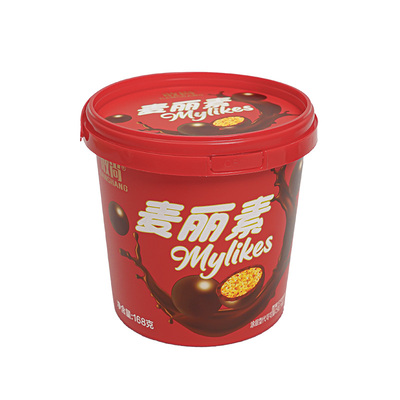 麦丽素桶装夹心巧克力零食糖果