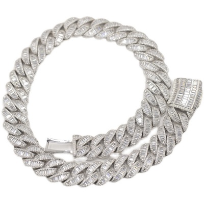 珠宝古巴纯银手工镶嵌项链定制