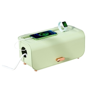 插排插座收纳整理盒插线板电源线充电器数据线集线器桌面遮挡神器