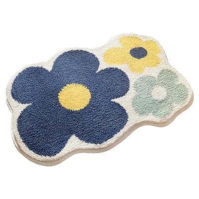 浴室花朵吸水速干脚垫卫生间